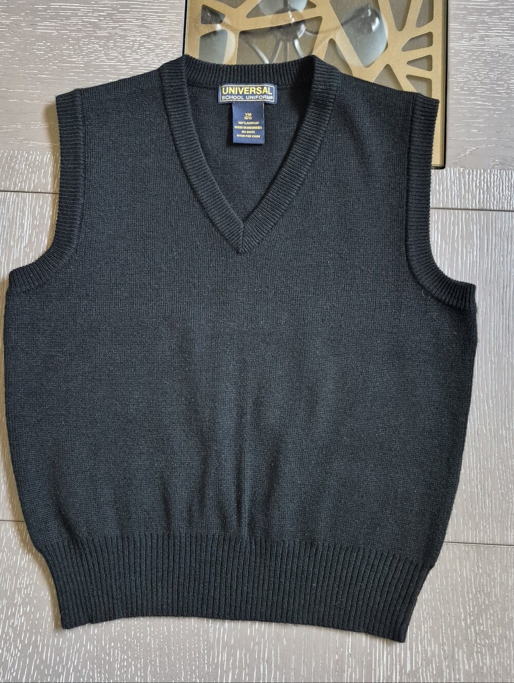 Universal Black V-Neck Knit Sweater Vest for Kids